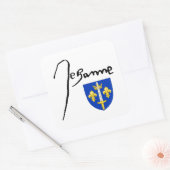 Handtekening/wapen van Jeanne d'Arc Vierkante Sticker (Envelop)
