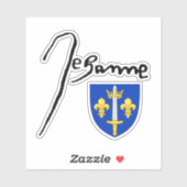 Handtekening/ wapenschild van Jeanne d'Arc Sticker (Vel)