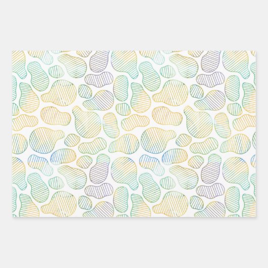 Handtekening, waterverf, abstract ontwerp, cirkels inpakpapier vel (Voorkant 2)