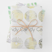 Handtekening, waterverf, abstract ontwerp, cirkels inpakpapier vel (In situ)