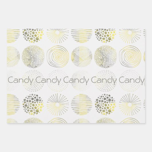 Handtekening, waterverf, abstract ontwerp, cirkels inpakpapier vel (Voorkant)