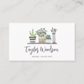 Handtekening waterverf Potlood Houseplant Visitekaartje (Voorkant)