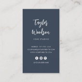 Handtekening waterverf Potlood Houseplant Visitekaartje (Achterkant)