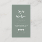 Handtekening waterverf Potlood Houseplant Visitekaartje (Achterkant)