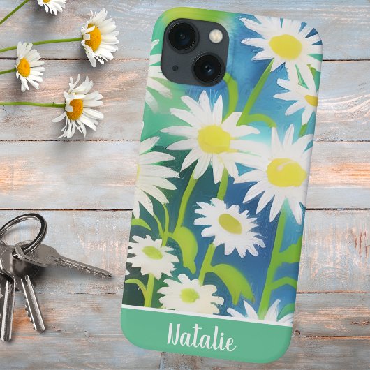 Handtekening waterverf Wild Daisies Case-Mate iPhone Case