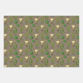 Handtekening Western bull Cactus Patter Inpakpapier Vel (Voorkant 3)