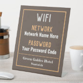 Handtekening WiFi-instructies Reclamebord Met Voetstuk (Insitu)