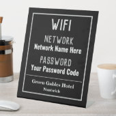 Handtekening WiFi-instructies Reclamebord Met Voetstuk (Insitu)