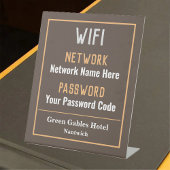 Handtekening WiFi-instructies Reclamebord Met Voetstuk