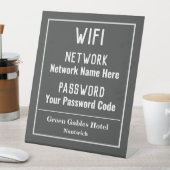 Handtekening WiFi-instructies Reclamebord Met Voetstuk (Insitu)