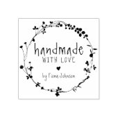 Handtekening Wilde bloem met handschrift, handgema Rubberstempel (Afrduk)