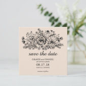 Handtekening Wilde bloem Velduitsteken Opslaan Dat Kaart (Staand voorkant)