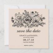 Handtekening Wilde bloem Velduitsteken Opslaan Dat Kaart (Voorkant)