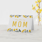 Handtekening Wilde Floral Moederdag Kaart (Gele Bloem)