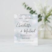 Handtekening Winter Frost Save the Date Briefkaart (Staand voorkant)