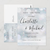 Handtekening Winter Frost Save the Date Briefkaart (Voorkant / Achterkant)