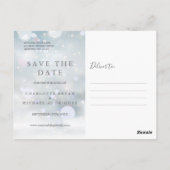 Handtekening Winter Frost Save the Date Briefkaart (Achterkant)