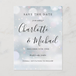 Handtekening Winter Frost Save the Date Briefkaart