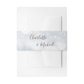 Handtekening Wintervlokken Script Uitnodigingen Wikkel (Voorkant Voorbeeld)