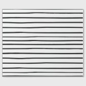 Handtekening Witte en zwarte strepen - Gift Wrap Cadeaupapier (Vlak)