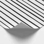 Handtekening Witte en zwarte strepen - Gift Wrap Cadeaupapier (Hoek)