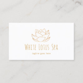 Handtekening Witte Lotus Flower Wellness Spa Visitekaartje