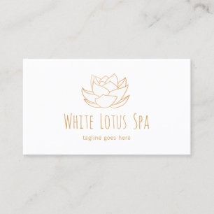 Handtekening Witte Lotus Flower Wellness Spa Visitekaartje