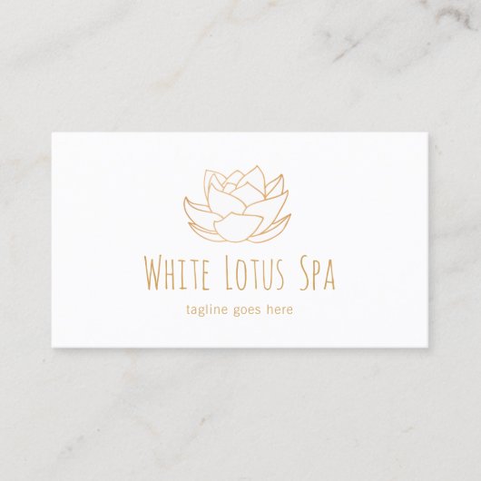 Handtekening Witte Lotus Flower Wellness Spa Visitekaartje (Voorkant)