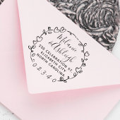 Handtekening Wreath Weddenschap Names Retouradres Rubberstempel