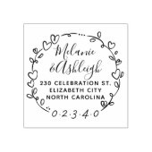 Handtekening Wreath Weddenschap Names Retouradres Rubberstempel (Afrduk)