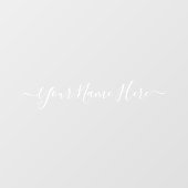 Handtekening zuiver eenvoudig naamscript raamsticker (Vel)