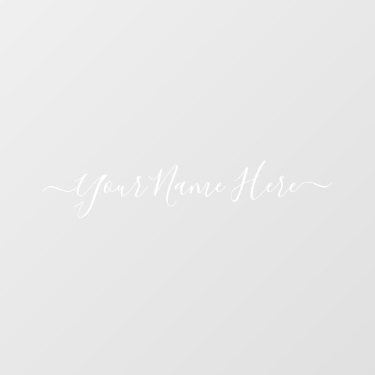 Handtekening zuiver eenvoudig naamscript raamsticker (Vel)