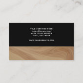 Handtekening Zwart en Hout Professionele Handyman Visitekaartje (Achterkant)