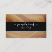 Handtekening Zwart en Hout Professionele Handyman Visitekaartje (Voorkant)