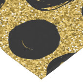 Handtekening zwarte cirkel op gouden achtergrond korte tafelloper (Hoek)