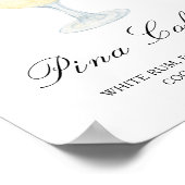 Handtekeningcocktail - Pina Colada Poster (Hoek)