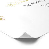 Handtekeningcocktails, Bruid en Bruidegom, Op maat Poster (Hoek)