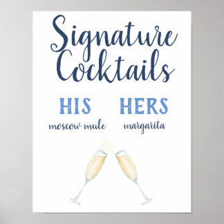 Handtekeningcocktails Poster