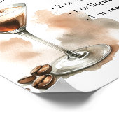 Handtekeningdranken borden | Espresso Martini Poster (Hoek)