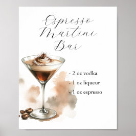 Handtekeningdranken borden | Espresso Martini Poster
