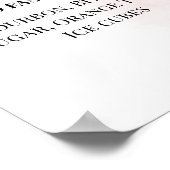 Handtekeningdranken Huwelijksreceptie Citroenen Ro Poster (Hoek)