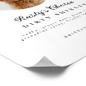 Handtekeningdrankje Bruiloftsbar Huisdier Foto Bor Poster (Hoek)