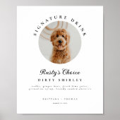 Handtekeningdrankje Bruiloftsbar Huisdier Foto Bor Poster (Voorkant)