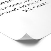 Handtekeningdrankjes Bruiloft Reception Citroenen  Poster (Hoek)