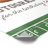 Handtekeningen Football Verjaardagsfeestteken Poster (Hoek)