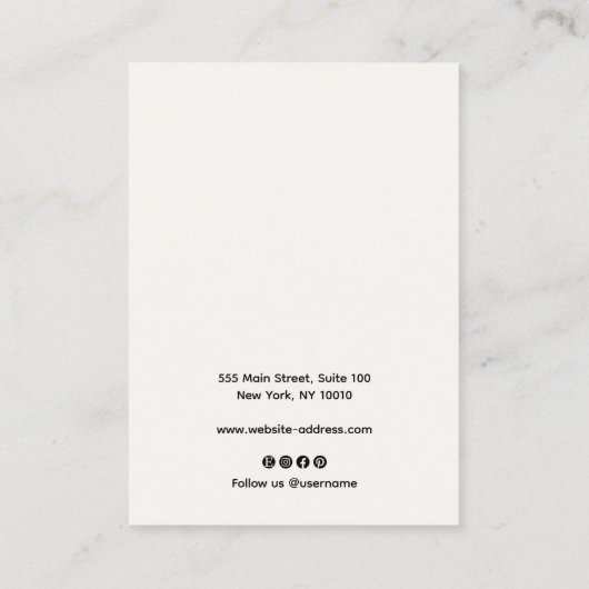  handtekeningen in het voorgeheugen dat juwelen ve visitekaartje (Achterkant)