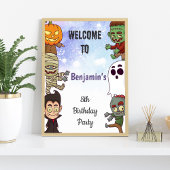 Handtekeningen Kinder Spooky Halloween Party Poster