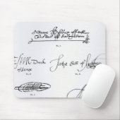 Handtekeningen van de 16e en 17e eeuw muismat (Met muis)