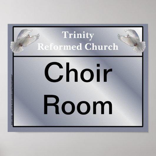 Handtekeningen van de interieurkerk voor algemeen  poster (Voorkant)