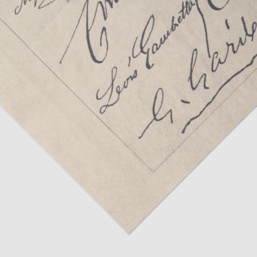 Handtekeningen van Famous People II Script Tissuepapier (Detail)